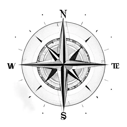 Compass with the letter P hidden in the pointer. Use N for north, E that looks like a P for east, S for south, and W tha tattoo design idea