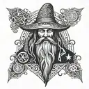 wizard tattoo design idea