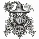 wizard tattoo design idea