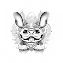 Stitch escrito aloha tattoo design idea