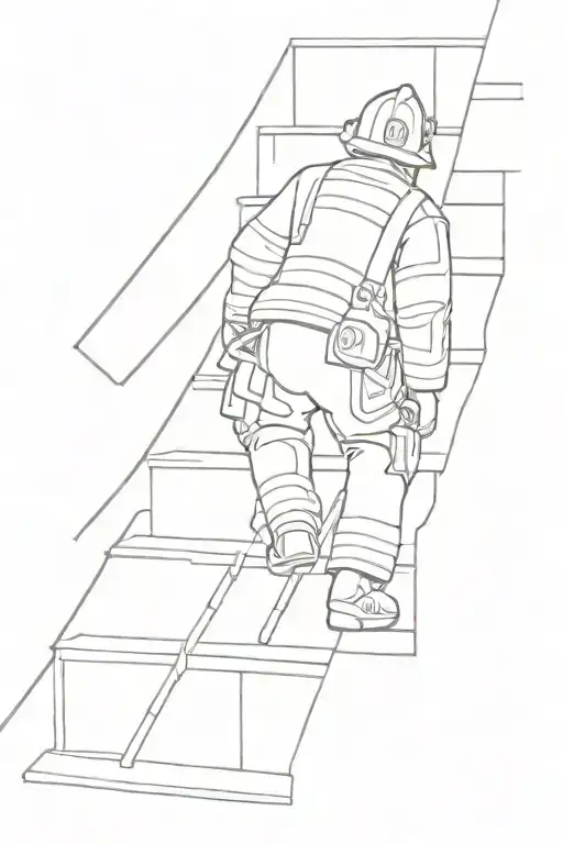 firefighter memorial stair climb tattoo design idea