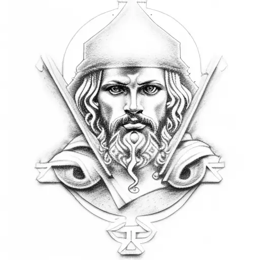 Jesucristo and socrates  tattoo design idea