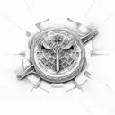 Jesucristo and socrates  tattoo design idea