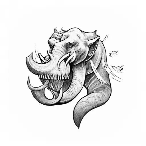 the Hunter Mastodon's album tattoo design idea