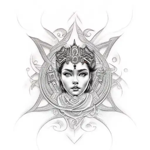 Goddes Hestia tattoo design idea