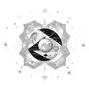 A cosmic scene with celestial bodies and constellations representing your passion for astronomy tattoo design idea