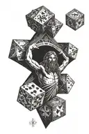 Christ , my daughter, dnd dice tattoo design idea