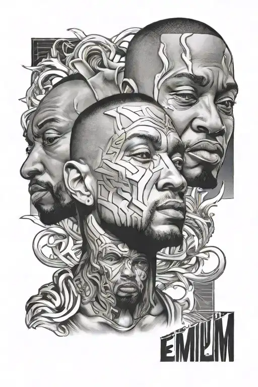 eminem dr. dre ice cube 2pac sleeve tattoo tattoo design idea