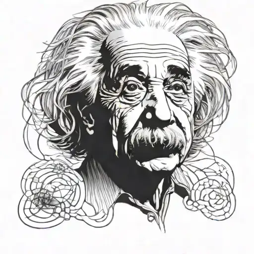 Albert Einstein with a GLK350 tattoo design idea