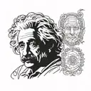 Albert Einstein with a GLK350 tattoo design idea