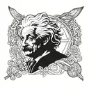 Albert Einstein with a GLK350 tattoo design idea