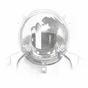 space cowboy tattoo design idea