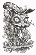 Alastor hazbin hotel tattoo design idea