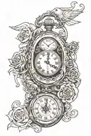 Gothic SKETCH The Gateway To The World Was Still... SKETCH Neo-Traditional "Alice In Wonderland Themed Pocket Watch      tattoo design idea