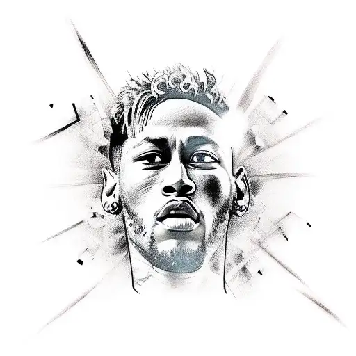 neymar jr love tattoo design idea