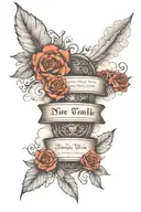 bible verse with shaded clouds surrounding tattoo design idea