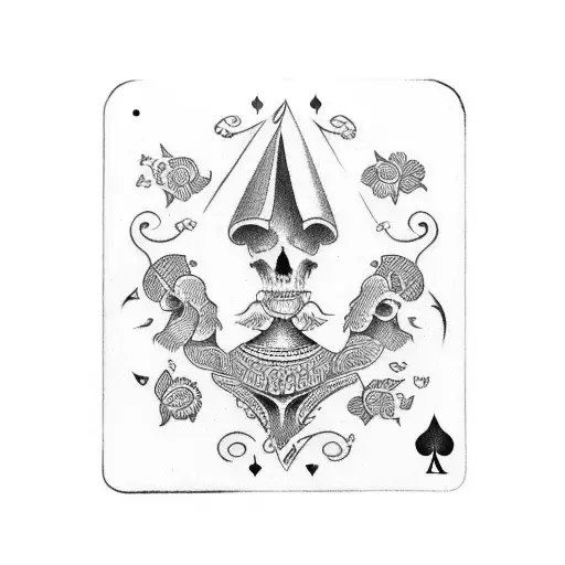 Spanish playing cards tattoo design idea