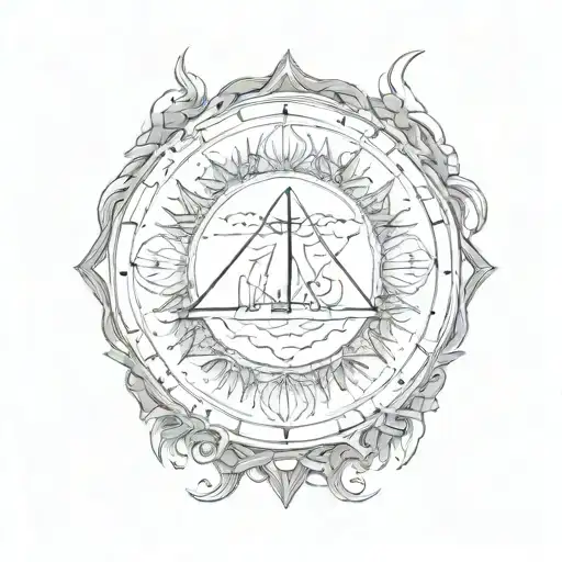 tame impala currents in a circle tattoo design idea