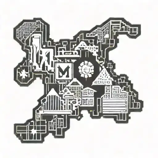 Michigan block M ,753 , Leesh tattoo design idea