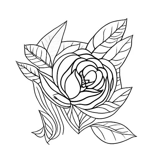 heather plant tattoo design idea