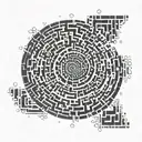 A Fibonacci spiral made of binary code, symbolizing the intersection of software engineering and mathematics tattoo design idea