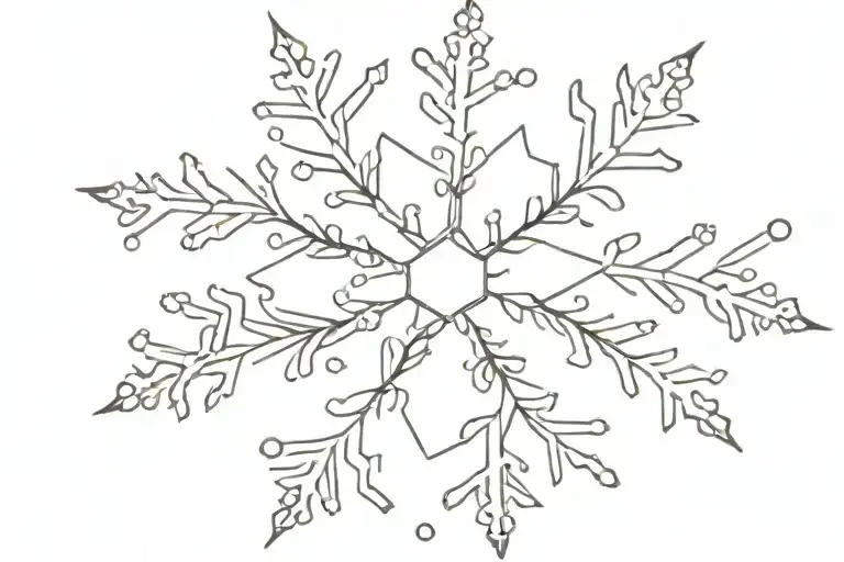 snowflake tattoo design idea