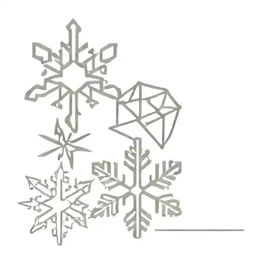 snowflake tattoo design idea