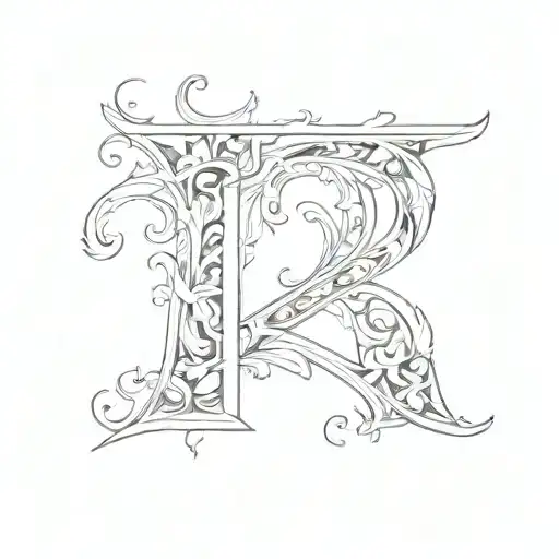 letters R N S letter tattoo design idea
