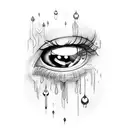 eyes cry  tattoo design idea