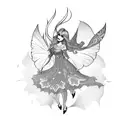 fairy tattoo design idea