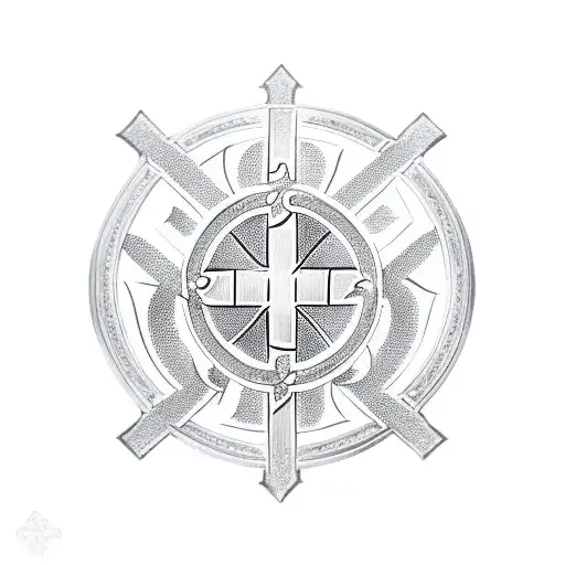 Templar cross tattoo design idea