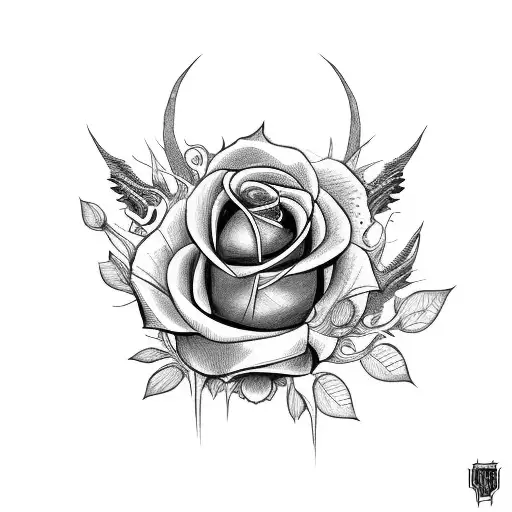 rosas con escorpion de mortal kombat tattoo design idea