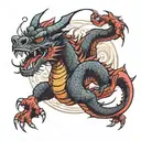 bruce lee red dragon tattoo design idea