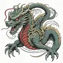 bruce lee red dragon tattoo design idea