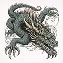 bruce lee red dragon tattoo design idea