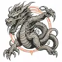 bruce lee red dragon tattoo design idea