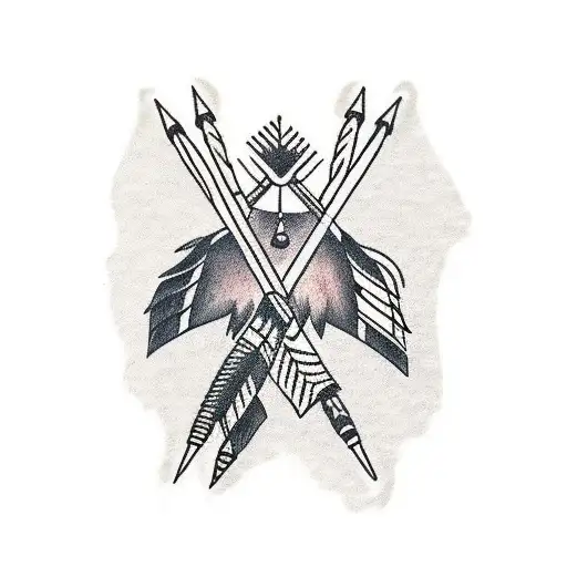 native american arrow  tattoo design idea