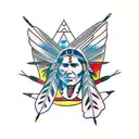 native american arrow  tattoo design idea