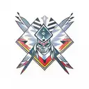 native american arrow  tattoo design idea