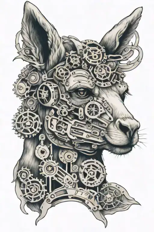 navy seal alpaca tattoo design idea
