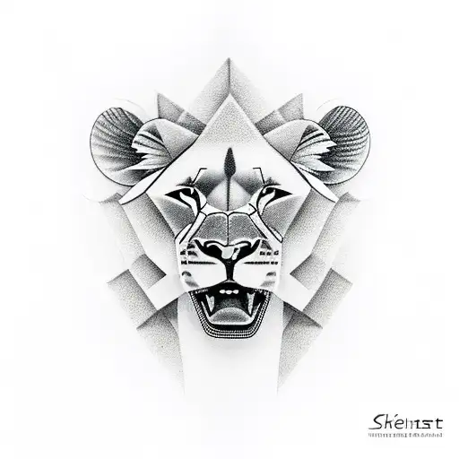 lioness goddess sekhmet tattoo design idea