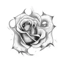 rose and snake tattoo design idea