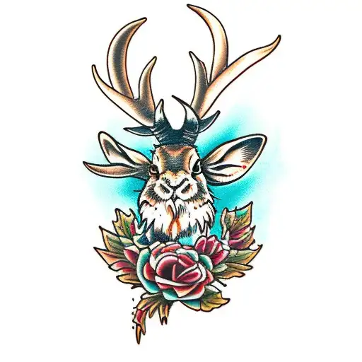 Jackalope tattoo design idea