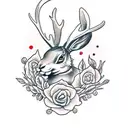 Jackalope tattoo design idea