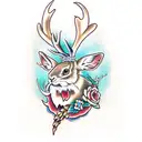 Jackalope tattoo design idea