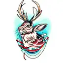 Jackalope tattoo design idea