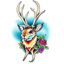 Jackalope tattoo design idea