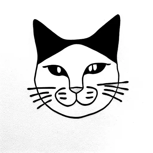 cat with owner tattoo design idea