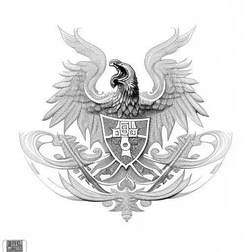 Serbian two headed eagle tattoo design idea