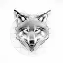 gray wolf tattoo design idea